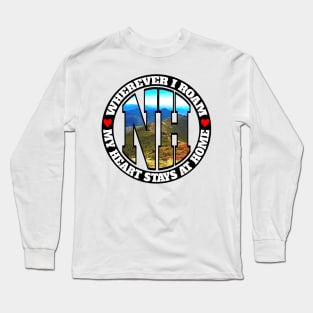 Heart Stays Home - New Hampshire Long Sleeve T-Shirt